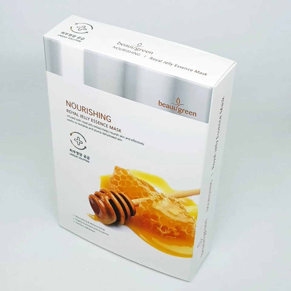 Beauugreen Nourishing Royal Jelly Essence Mask 23g x 10pcs Anti Aging K-Beauty - Image 4 of 4