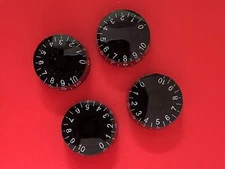 Black Guitar Speed Knobs Fits Coarse 18 teeth Spline Pots  Les Pauls
