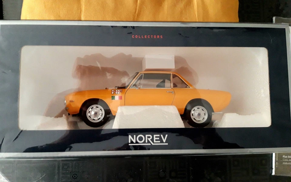 LANCIA FULVIA 1600 HF LUSSO 1971 ORANGE Limited Edition 1000 pcs Norev 1/18 NEW - Immagine 3 di 4