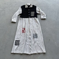 Miyo Art-to-Wear Long Thermal Hand-Painted Lagenlook Art Dress Sz M Migo Cottage