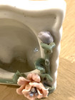 VintageMini Porcelain Photo Frame Victorian White and Flower 1.75x2.75” Opening — photo 4