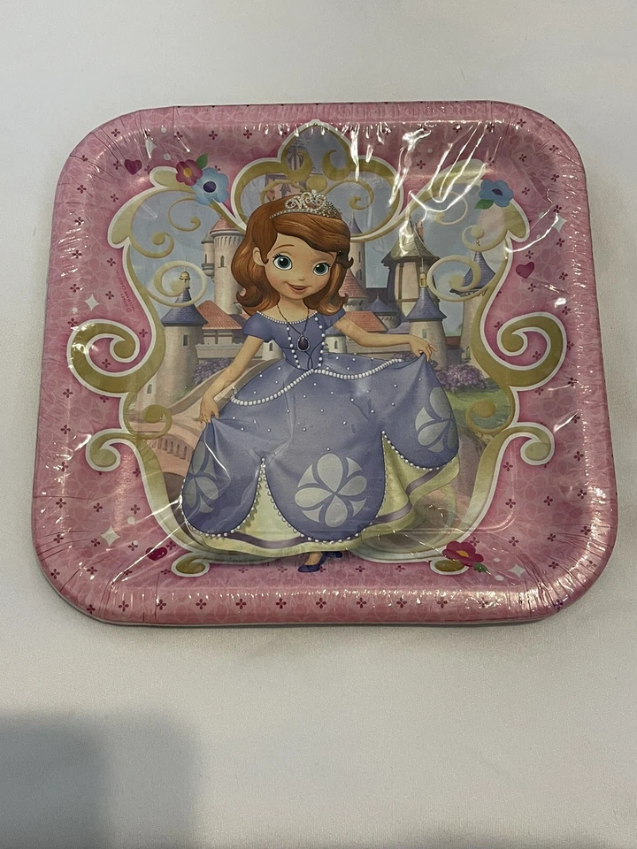 16 тарелок для первого обеда или ужина Sofia 8 штук Disney Junior Hallmark Party - Изображение 2 из 3