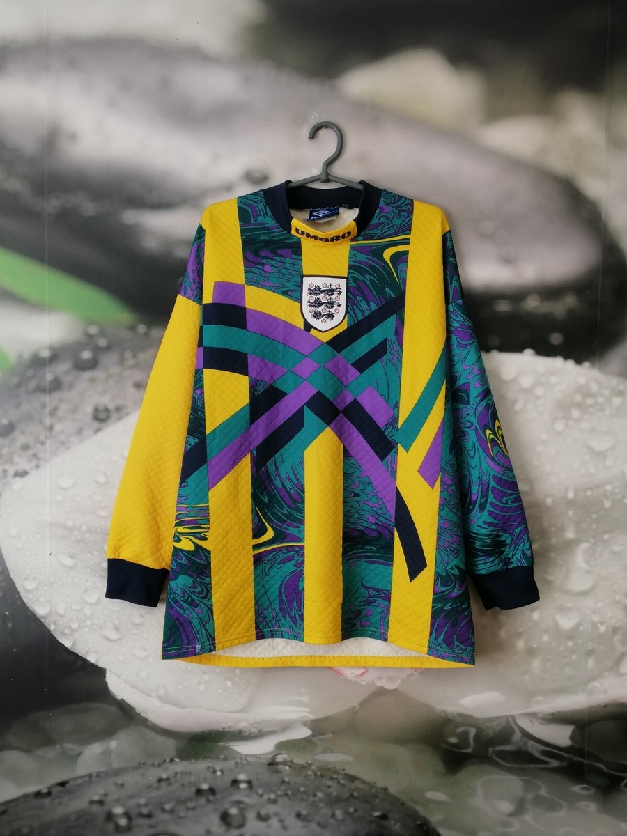 England 1995 - 1996 vintage goalkeeper GK football shirt jersey