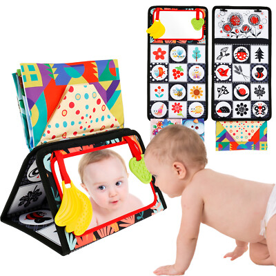 Baby Tummy Time mirror Floor newborn Infant Sensory Toy Gifts