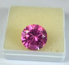 Round Cut Natural 32.95 Ct Cambodian Pink Zircon Loose Gemstone Certified E2617