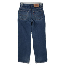 Vintage Levi's Boys 505 Blue Cotton Denim Jeans Relaxed Youth 10 Regular 24x25