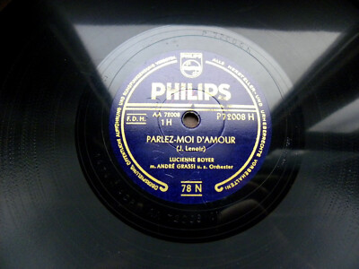 0716/ LUCIENNE BOYER-Chanson Parlez-moi d´amour-Le doux Caboulot-78rpm Schellack