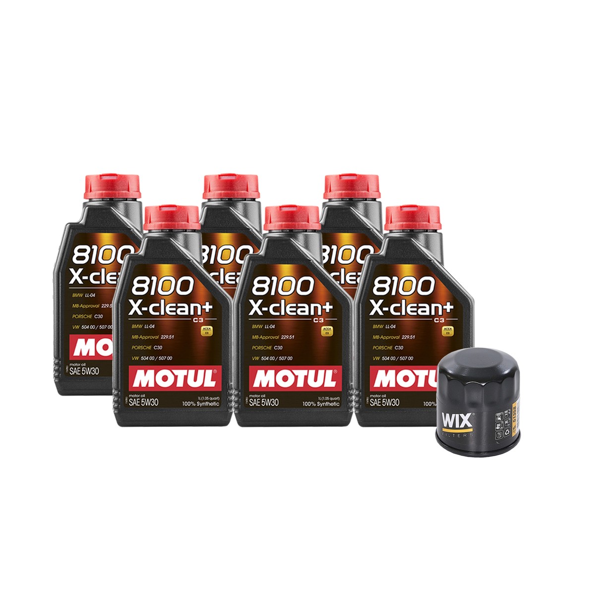 6L Motul 8100 X-CLEAN + 5W30 Wix Filter Motor Oil Change Kit 6L Motul 8100 X-CLEAN + 5W30 Wix Filter Motor Oil Change Kit