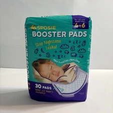 Sposie Booster Pads Diaper Doublers • 30 Pads • Size 4-6 • New