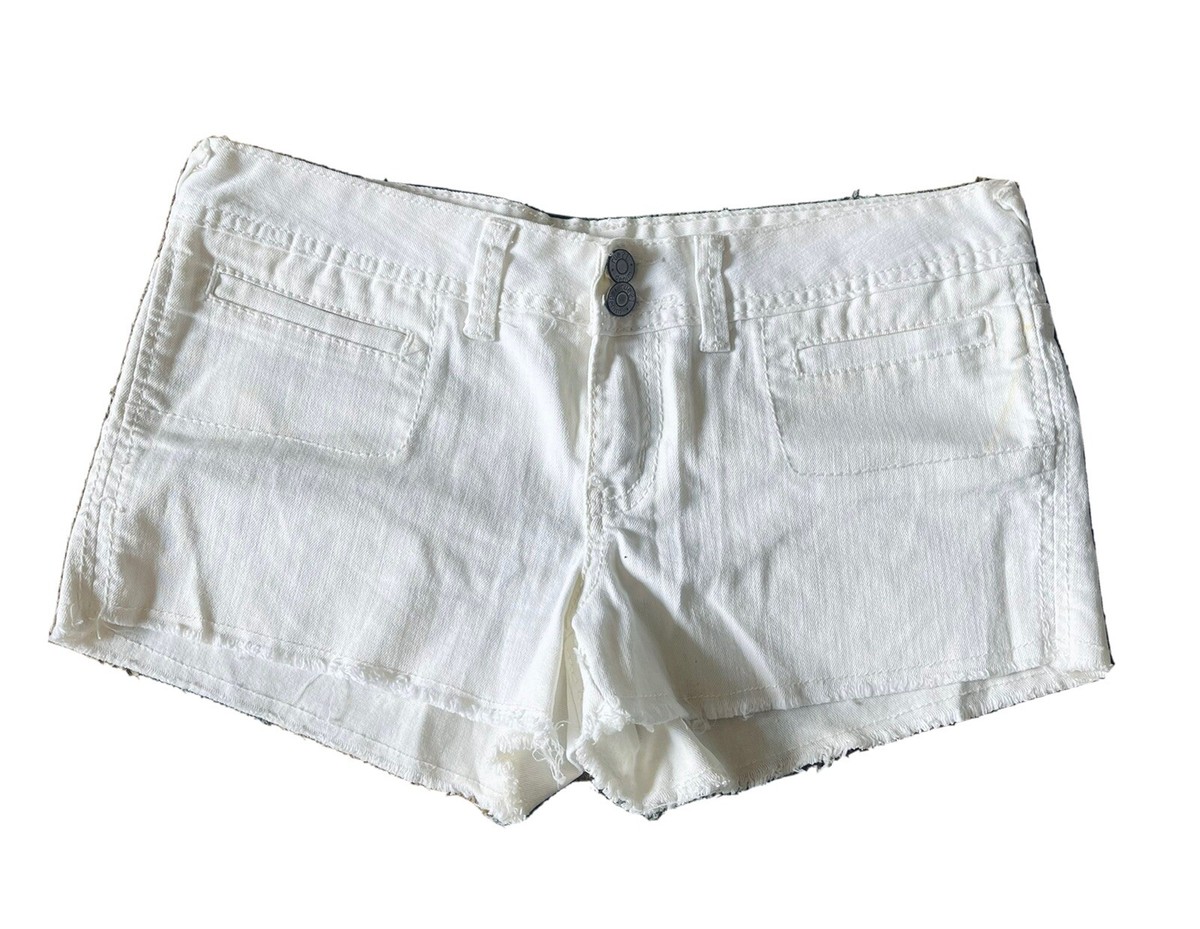 Womens Jean Shorts CREAM COLOR DENIM Rue 21 SHORTIE Color White