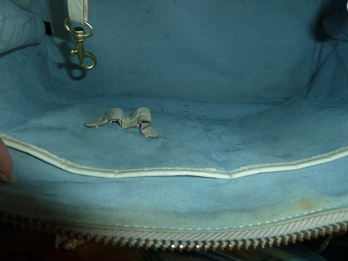 Vintage Brahmin 3 tone yellow croc skin leather hand bag w/ matching wallet - Picture 12 of 12