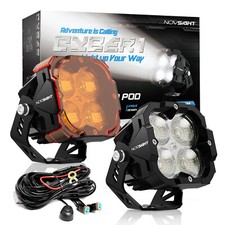 Novsight 3 Led Off Road Lights Spot Flood Pods Driving Work For Jeep Truck Suv