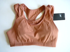 SYROKAN Women's Sports Bra High Impact Wireless Racerback Padded M Apricot NWT
