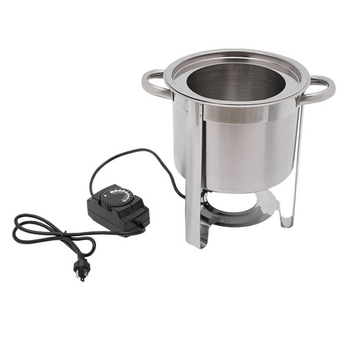 Chafer Rotondo per Alimenti 4,23 QT Catering Sfregatura Piatto, Zuppiera Profonda in Acciaio Inox - Foto 18 di 20