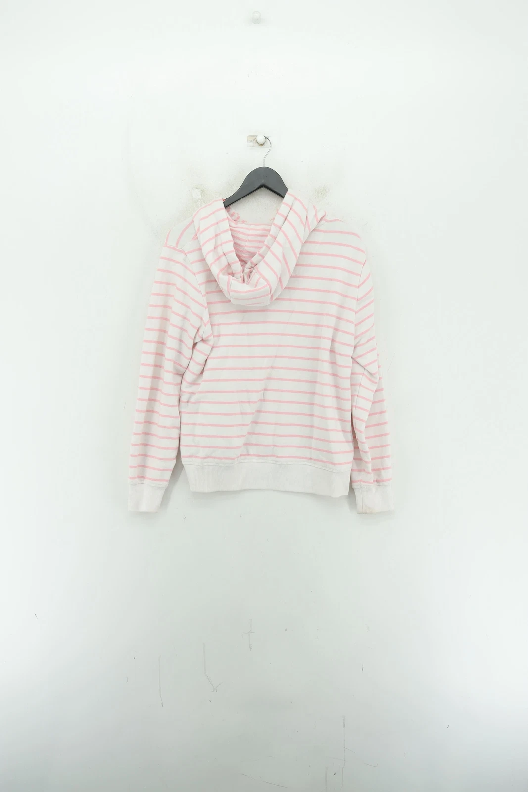 VETEMENTS Crew Clothing Felpa Donna con Cappuccio UK 14 Panna Rigato 100% Cotone Pullover