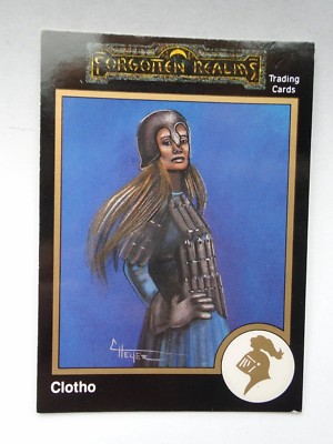 CLOTHO 8th LEVEL PALADIN RARE GOLD BORDER FORGET REALMS TSR CARD 1992