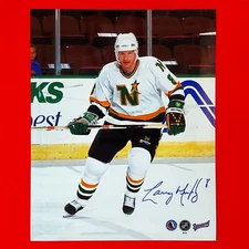 Autographed Larry Murphy Minnesota North Stars Photo - X4