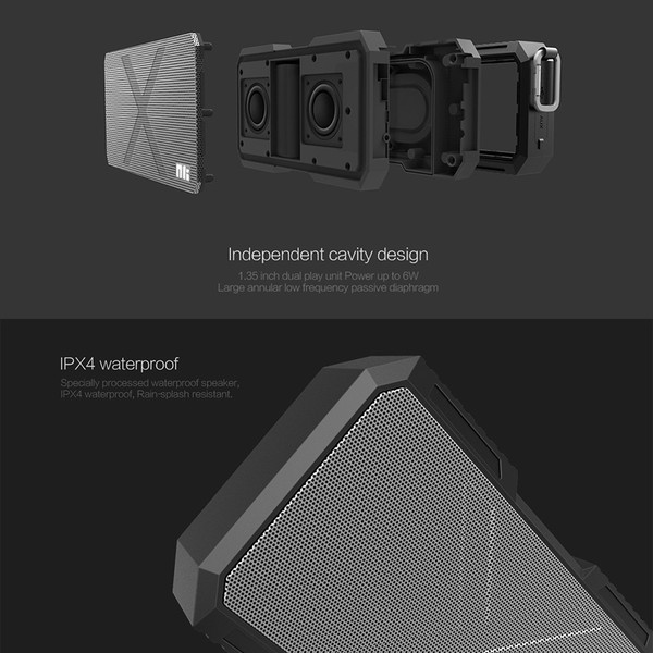 Alternate view of Waterproof Portable Wireless Bluetooth 4.0 Stereo Speaker Powerbank Green