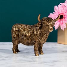 Bronzed Highland Cow Ornament …