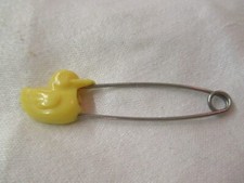 Vintage Hong Kong yellow Duck Safety Pin