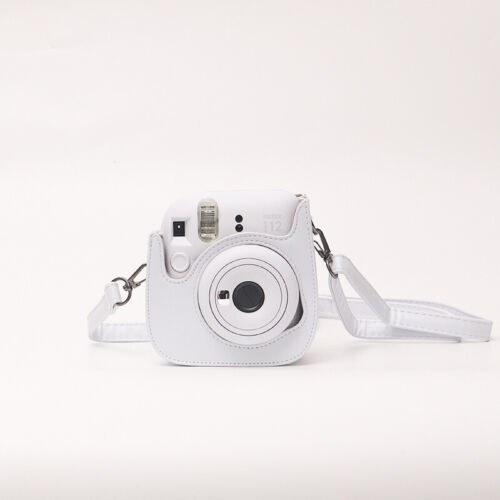 For Fujifilm Instax Mini 12 Instant Camera Leather Shell Cover W/Shoulder Strap - Picture 11 of 14