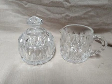 Gorham Crystal Althea Creamer and Sugar Bowl VTG Beautiful Condition