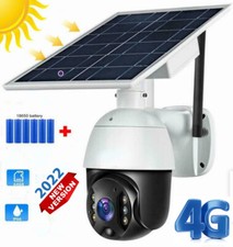 4G HD LTE Mobile Home Security Camera Battery Power Pan Tilt PT Solar Panel Cam