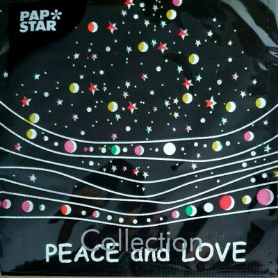 Servietten Peace and Love Christmas Tree  Weihnachten Advent  20 St 33x33 cm Neu
