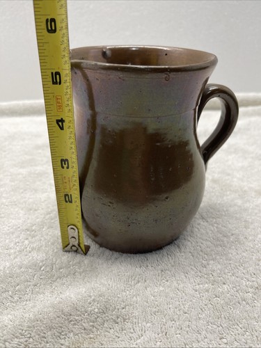 vintage brown stoneware pottery jug pitcher - Picture 9 of 9