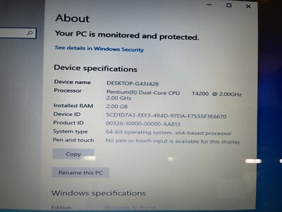 DELL INSPIRON 1545 LAPTOP PURPLE WINDOWS 10 VINTAGE 2.1GHZ 2GB RAM