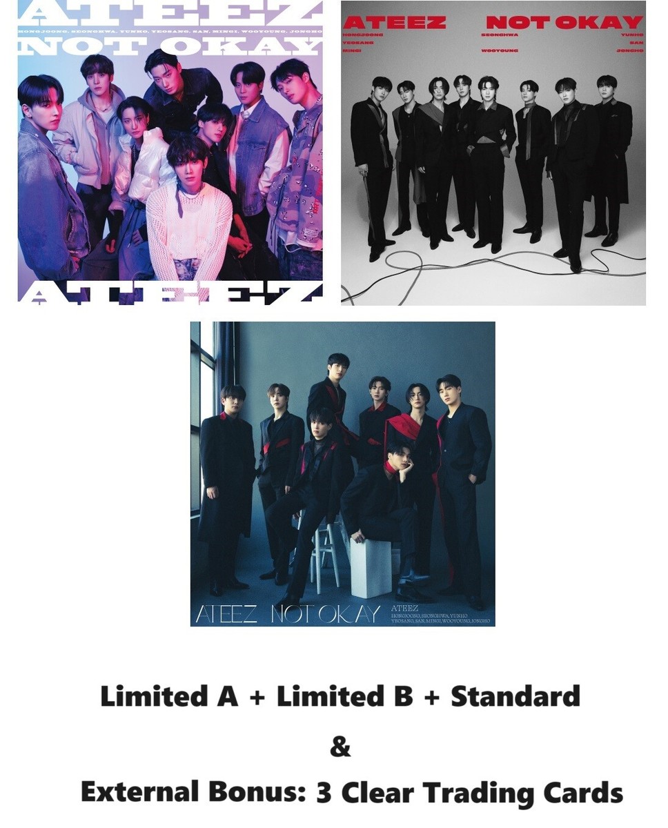 ATEEZ NOT OKAY Atiny盤トレカコンプリート16枚＋CD 8枚 Amazon.co.jp: ATEEZ NOT OKAY ATINY盤 FC限定 CD トレカ 8種