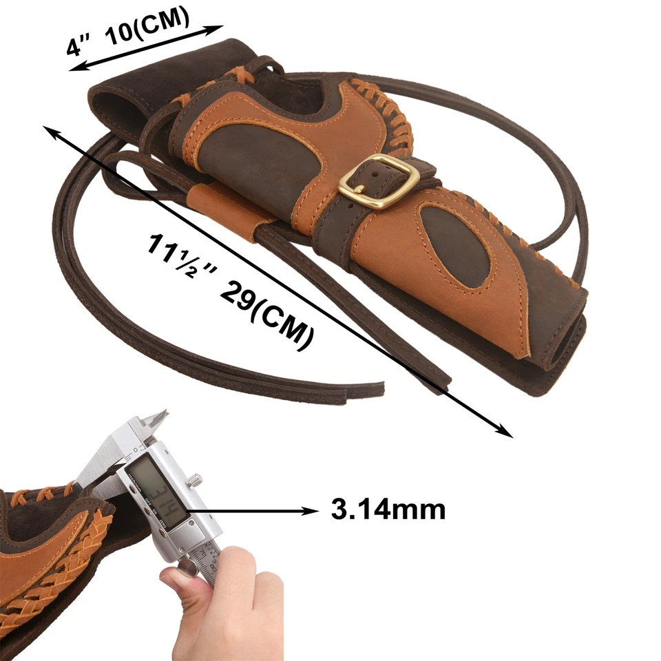 Brown Leather Gun Holster Action Ruger Colt .357 .38 .22 Revolver Belt Case - Image 2 of 4