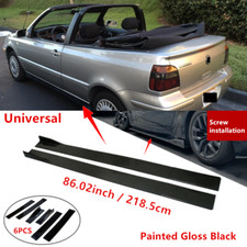 86 Fit For Vw Cabrio 98-02 Side Skirt Lip Extension Splitter Rocker Panel Black
