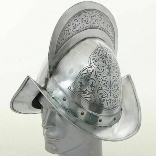 conquistador Spanish Boat Helmet Morion Helmet Decorative Stylish - Picture 9 of 9