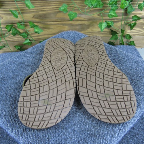 Chanclas Flojos para hombre marrón sintético talla 11 medianas ligeramente usadas 2025 - Imagen 7 de 7