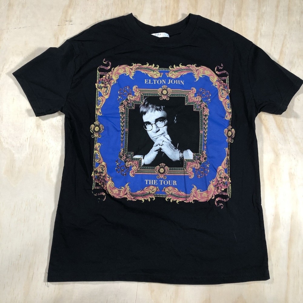 2018 Elton John World Tour 1992-1993 Zara Double Sided Graphic Shirt Size S