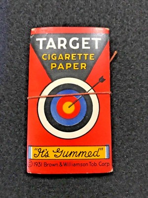 VINTAGE TARGET Cigarette PAPER 1931 BROWN & WILLIAMSON TOBACCO CORP RARE