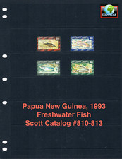 $9.20 Scott Value - 1993 PAPUA NEW GUINEA Freshwater Fish Pacific CV MNH NH UMM