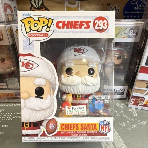 Funko Pop! Football Chiefs Santa #293 Fanatics Exclusive NFL 2024 Vinyl Figure