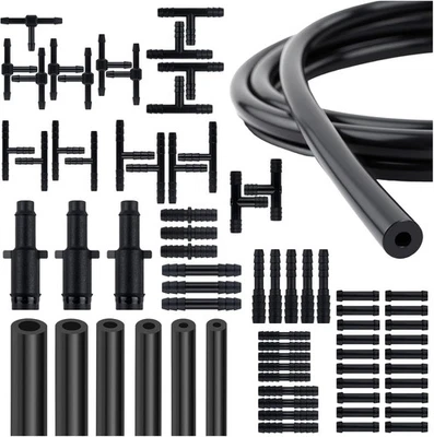 6PCS 5Ft Silicone Vacuum Hose Kit with 64PCS Connectors,100Psi Vacuum Hose Autom