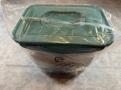 New LocknLock 12-Pc Nestable Rectangle Storage Set 2 Handle Lids K313878 Green