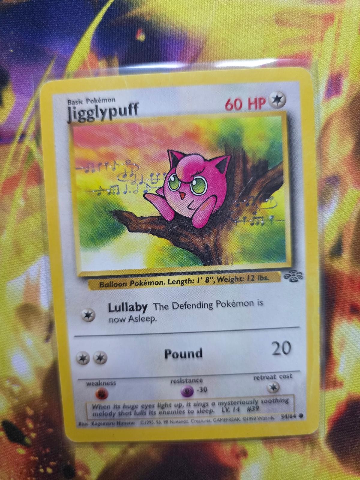 JIGGLYPUFF 54/64 Common Jungle Pokemon Unlimited Near Mint