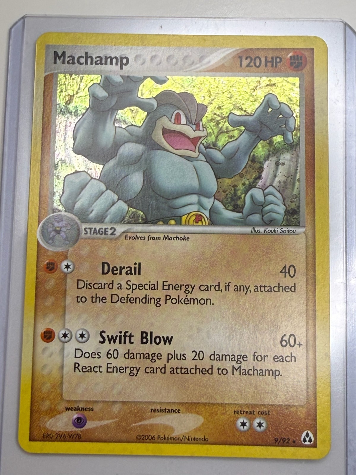 Pokemon Card - Machamp Legend Maker 9/92 Holo Rare (NM)