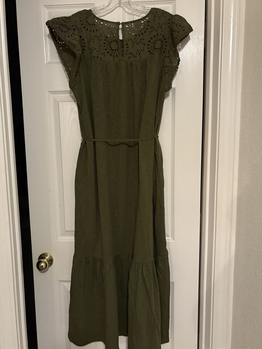 broderie dress green Size 2 Party Dress
