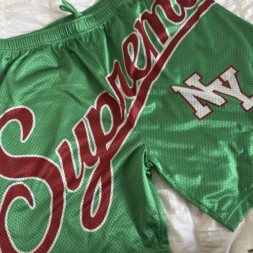Short en maille Supreme Big Script vert taille XL
