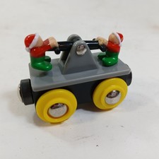 BRIO Wooden Train Polar Express Elf Handcar Compatible with Thomas