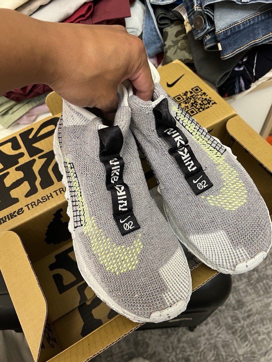 2020 Nike Space Hippie 02 Flyknit Grey Volt Size 8 (CQ3988  display picture 1