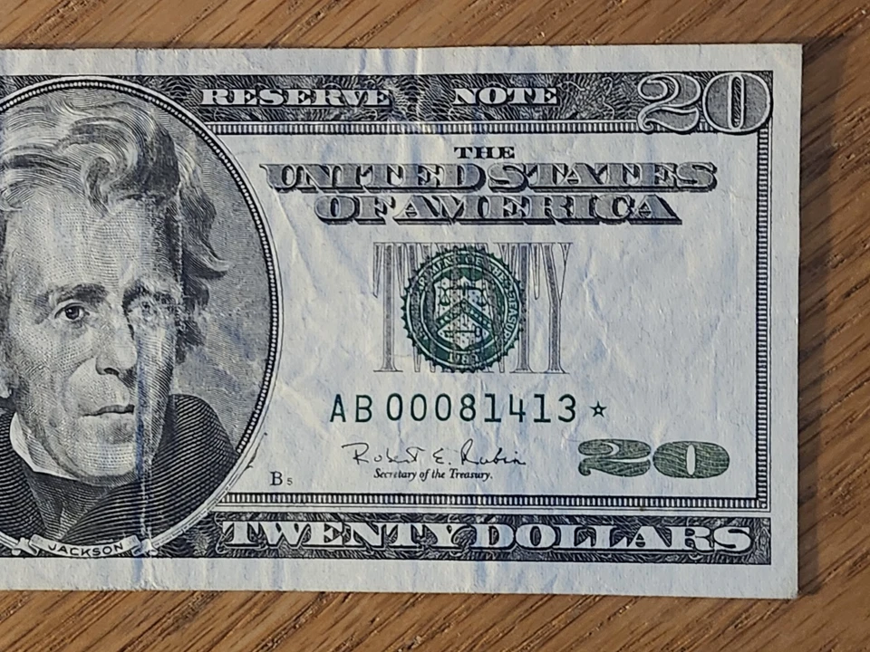 1996 $20 "STAR NOTE" NEW YORK DISTRICT AB00081413* 000 START - Image 4 of 4