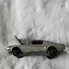 Vintage 1967 Hot Wheels Redline Custom Mustang Silver Black Diecast Car 1:64