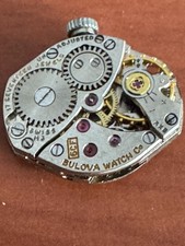 VINTAGE LADIES BULOVA WRISTWATCH MOVEMENT CAL. 6CF NOT RUNNING BAD STAFF